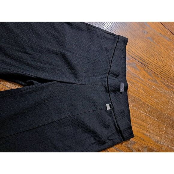 Size 10 Rafaella Comfort Black Electric Waist Pull On Cropped Ankle Pants - Picture 2 of 3